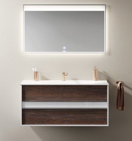 Тумба Clarberg Evolution 100 с умывальником Papyrus 1000, цвет крафт темный 1000*566*515, EV0110CD