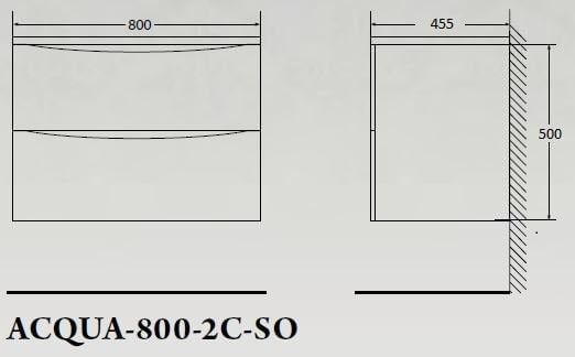 Тумба под раковину подвесная BelBagno Rovere Rustico, 770x444x500, ALBANO-CER-800-2C-SO-RR