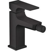 Смеситель для биде Hansgrohe Metropol с донным клапаном Push-Open, черный матовый, 32520670