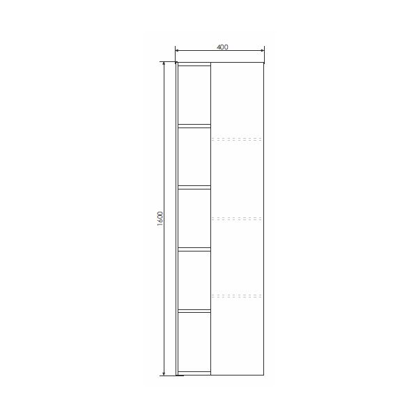 Шкаф-колонна Comforty "Милан-40" белый глянец