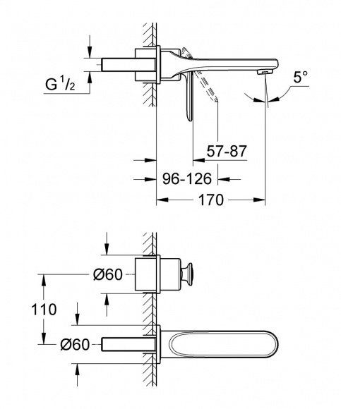Смеситель для раковины Grohe Essence+,  хром, 19408001