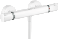 Смеситель для душа Hansgrohe Ecostat Comfort, с термостатом, белый матовый, 13116700