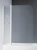 Шторка для ванны Cezares Eco 120*140 см, рифленое стекло, хромированный профиль, левосторонняя, ECO-