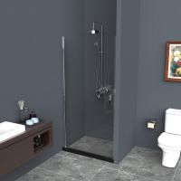 Душевая дверь BelBagno 650x1950, прозрачное стекло, хромированный профиль, UNO-B-1-65-C-Cr