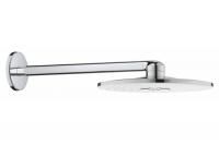Верхний душ Grohe Rainshower 310 SmartActive с душевым кронштейном 430 мм, белая луна, 26475LS0