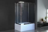 Душевая кабина Royal Bath 120х80х200, прозрачное стекло, хромированный профиль,  правый, RB 8120ВP-T