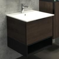 Тумба-умывальник Comforty "Франкфурт-60" дуб шоколадно-коричневый с раковиной Comforty 60E
