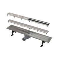 Водоотводящий желоб Alcadrain, Fit&Go с двухсторонней решеткой, APZ13-DOUBLE9-750