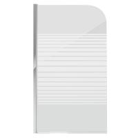 Шторка для ванны Grossman 80*140 см, профиль хром, GR-100P