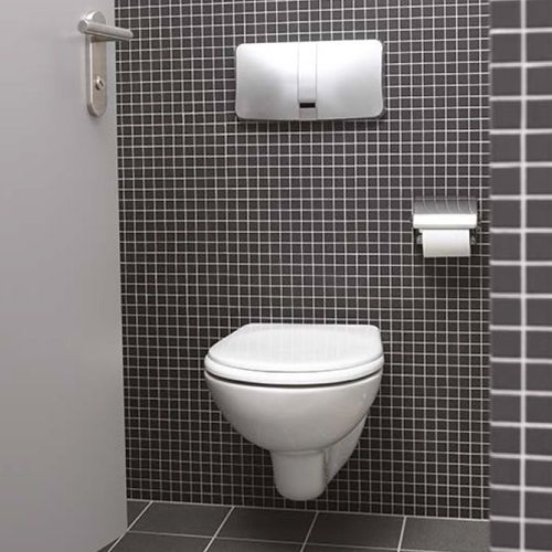 Подвесной унитаз  ARKITEKT, с сиденьем из дюропласта, металлические петли, 742-5800-01 инсталяция 90