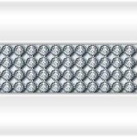 Декоративная горизонтальная вставка Fra Grande "Кристаллы Swarovski" на фронтальную панель к ванне А