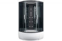Гидромассажный бокс Erlit ER5709TP-C24-RUS 90*90*215см, черное/тонированное стекло, черный профиль