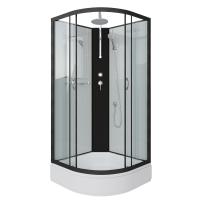 Душевая кабина Niagara Classic NG-6701-14BKT 90х90х210 средний поддон 26 см, черный, стекло прозрачн