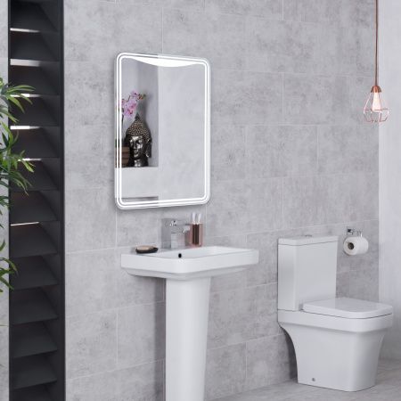 Зеркало Azario Мали 550*800 сенсор выкл, пластик, LED-00002534