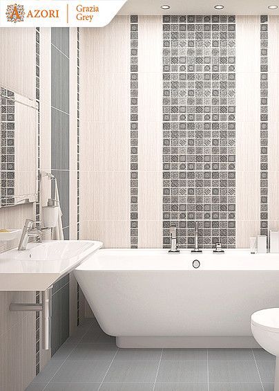 Керамическая плитка настенная Azori GRAZIA GREY 20,1*40,5, 505581101