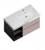 Тумба Kerama Marazzi Cubo/Кубо 90 см правая 2 ящика + отк полка, мальва+метс., CU.90rh\MAL