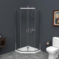 Душевая кабина BelBagno Uno 90*90*195, прозрачное стекло, хромированный профиль, UNO-195-P-2-90-C-Cr