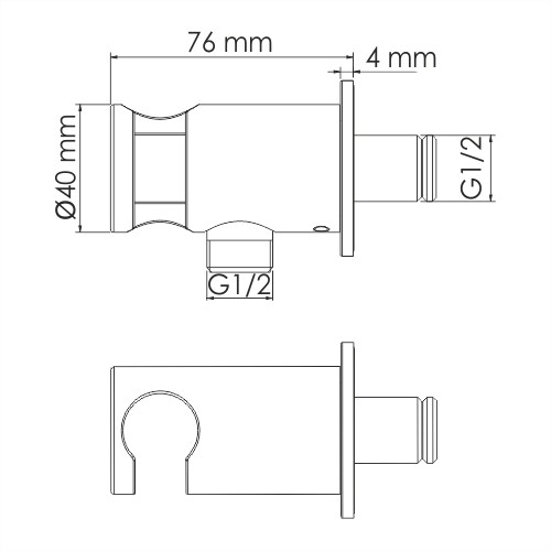 Подключение шланга WasserKRAFT хром, A135