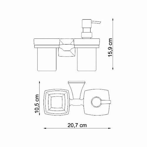 Стакан/Дозатор WasserKRAFT Wern K-2500, K-2589