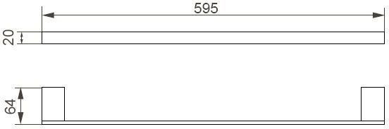 Держатель для полотенец Aquanet 5624 (60 см)