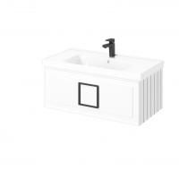Тумба подвесная Avanti Eleganta Bianca 90 с умывальником Грэйс 90 один ящик