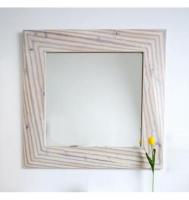 Зеркало в раме Clarberg Papyrus-wood 100, цвет светлое дерево 1000*1000*10, Pap-w.02.10/LIGHT