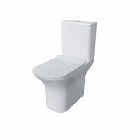Унитаз напольный Grossman Classic 640х340х790 безободковый, белый с тонкой крышкой, микролифт