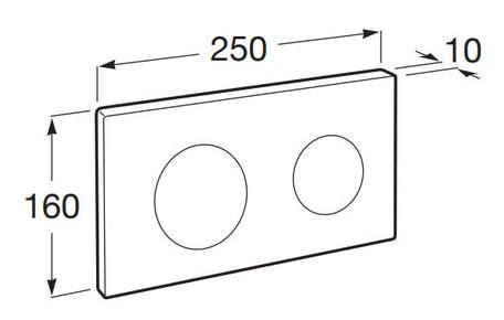 Смывная клавиша Roca DUPLO IN-WALL двойная, PL10 хром матовый, 7.8900.8.900.2
