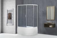 Душевая кабина Royal Bath 120х80х200, матовое стекло, белый профиль, левый, RB 8120BK-С-L