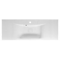Раковина BelBagno 120*45см, из литьевого мрамора, белая, BB1200/450-LV-MR-PR