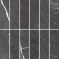 Мозаика на сетке Cersanit Роялстон (Royalstone) орнамент черный 30x30, 16041
