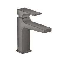 Смеситель для раковины Hansgrohe Metropol 110, со сливным клапаном Push-Open, шлифованный черный хро