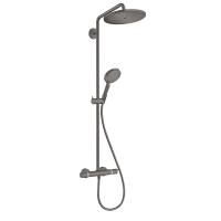 Душевая система Hansgrohe Croma Select S Showerpipe 280 1jet с термостатом, шлифованный черный хром,