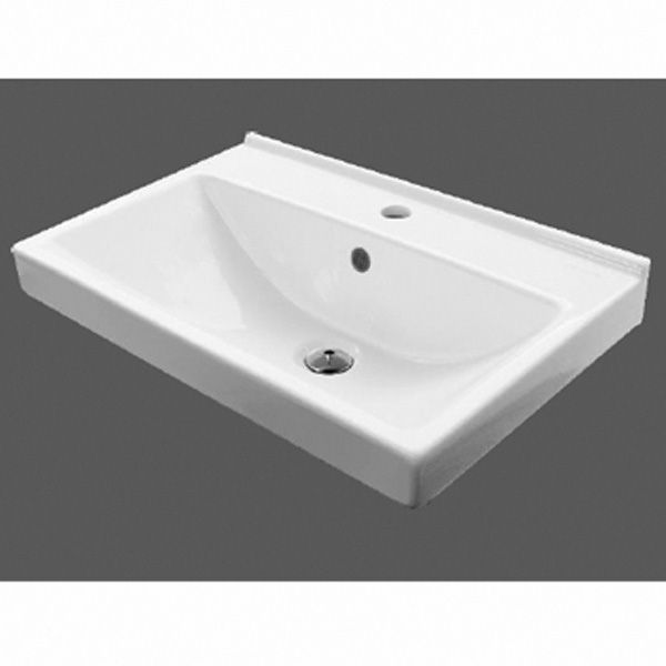 Тумба-умывальник Comforty Никосия-60Н дуб белый с раковиной Fest 60 F01