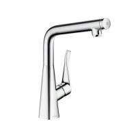 Смеситель для кухни Hansgrohe Metris Select, сталь, 14883800