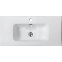 Раковина BelBagno, 81 см, керамическая полувстаиваемая, прямоугольная, белая, BB800/390ETL