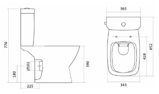 Унитаз-компакт Santek "Нео" безободковый  rimless  ДС SC SLIM, 1.WH30.2.418
