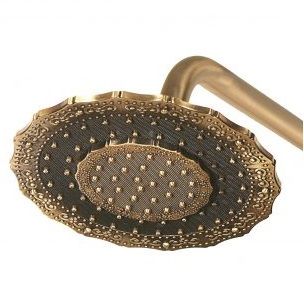 Душевая система Bronze De Luxe Windsor одноручковый короткий (10см) излив, лейка "Двойной цветок" (1