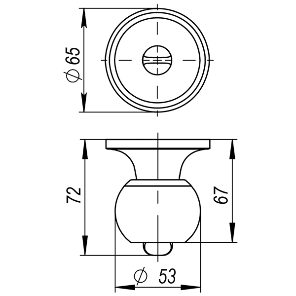 Ручка защелка Ajax DK682 BL-PS (6082 BL-P) (без фик.) черный
