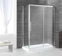 Душевая кабина Cezares Lux Soft 150*90*200 см, прозрачное стекло, хромированный профиль, LUX-SOFT-W-