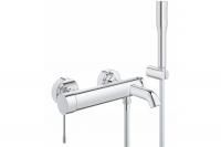 Смеситель для ванны GROHE Essence с душевым гарнитуром, хром (33628001)
