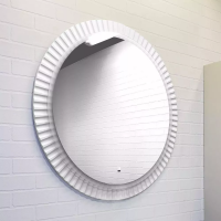 Зеркало Comforty Мадрид-90, LED, бесконт,сенсор, антизапот, белый мат эмаль, 00-00019374