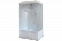 Гидромассажный бокс Royal Bath 100х80х217, матовое стекло, белый профиль,  левая, RB 8100BP1-M-L
