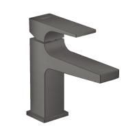 Смеситель для раковины Hansgrohe Metropol 100, со сливным клапаном Push-Open, шлифованный черный хро