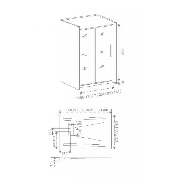 Душевые двери Bas IDEA WTW-120-C-B