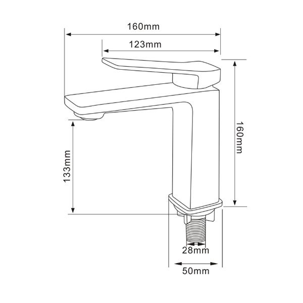 Смеситель для раковины Comforty картридж 35 мм, белый, FC071A-CKBT