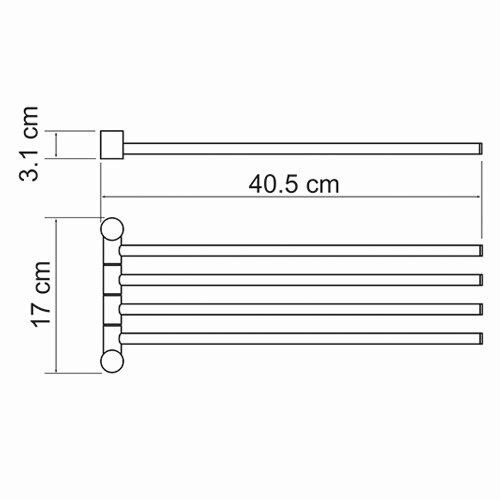 Держатель полотенец WasserKRAFT , K-1034