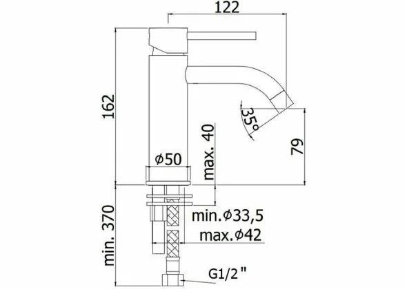 Смеситель для раковины Paffoni Light LIG071BO