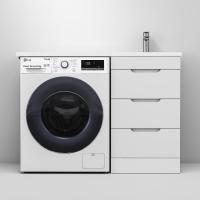 Тумба с раковиной Mirsant Сохо / Soho 110, напольная, под стиральную машину, УТ000115099