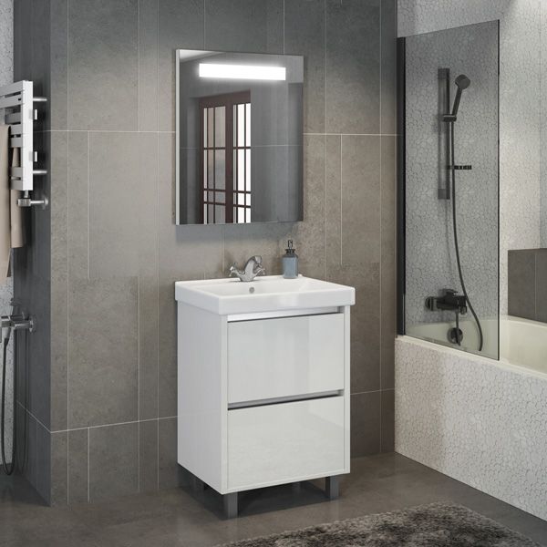 Зеркало Comforty Виола-60, 600*750см, светодиодная лента, бесконтактный сенсор, 00-00005257CF
